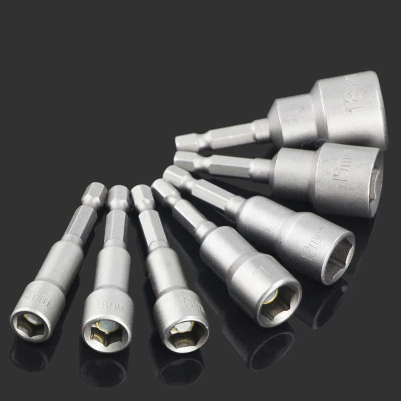 Wind Batch Sleeve Strong Magnetic Socket Hex Socket Sleeve Screwdriver Batch Nut Wrench Length 65mm
