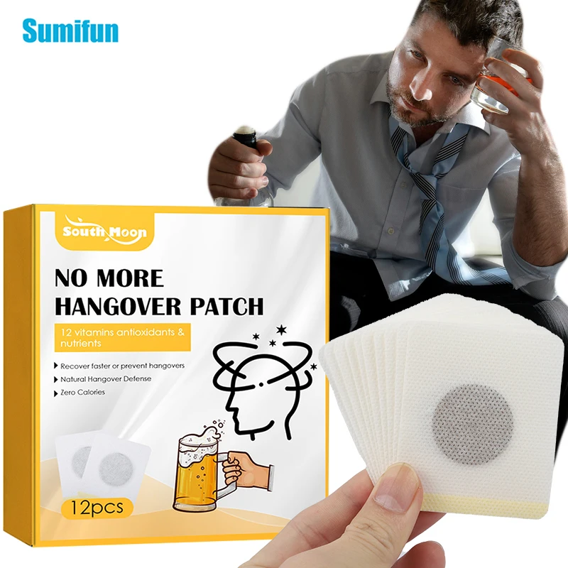 

12Pcs/box Quit Drinking Patch Relieve Alcohol Addiction Alcoholism Sticker Protect Liver Hangover Chinese Herb Body Care Plaster