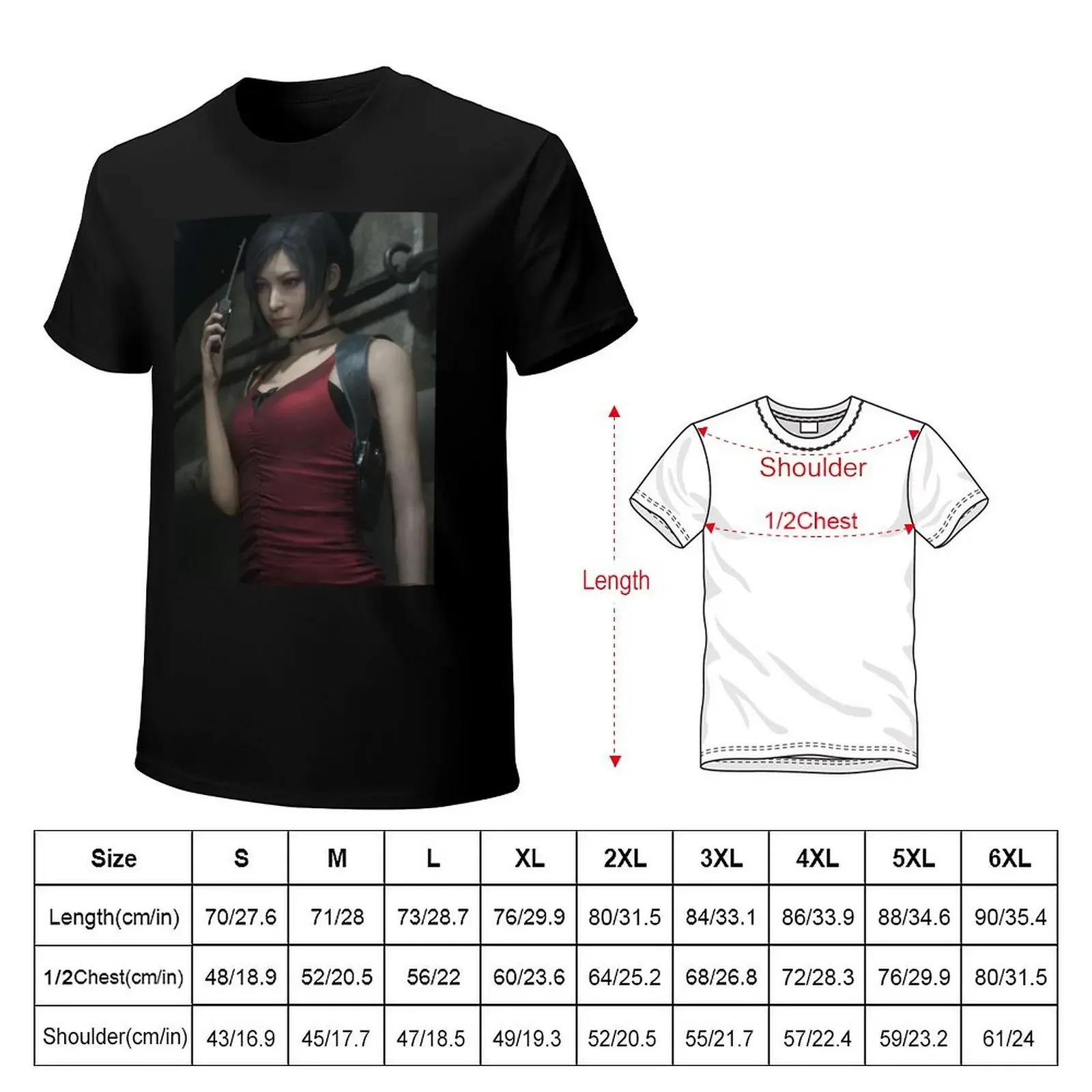 Ada Wong T-Shirt graphics quick drying anime clothes plus size clothes mens champion t shirts