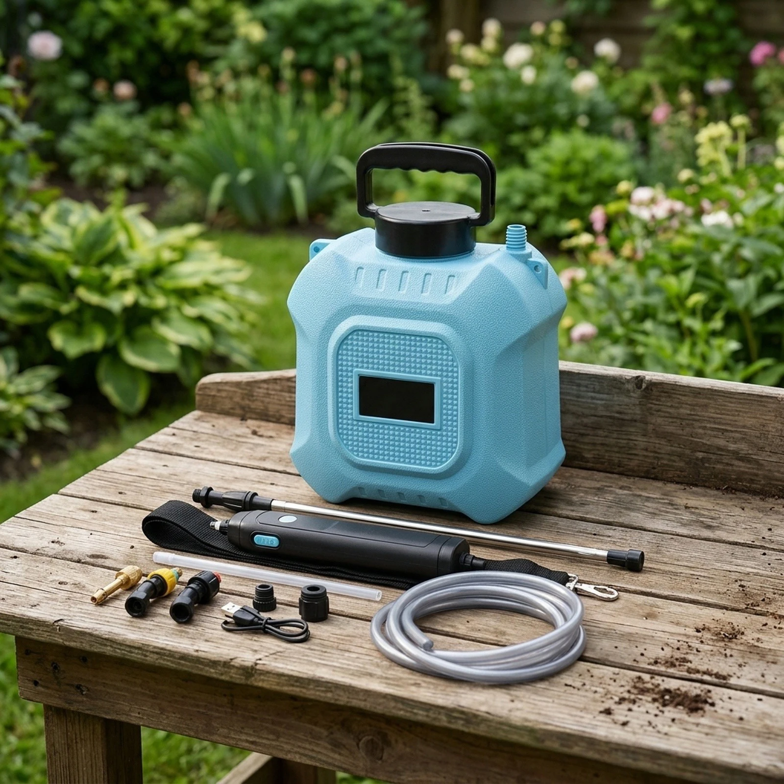 8L Electric Garden Sprayer Adjustable Mist Spray Device 8L Water Tank Comfortable Shoulder Strap Robust Internal Filter