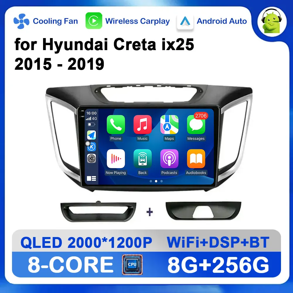 

10 inch Android OS for Hyundai Creta ix25 2015 - 2019 Car Radio Video Multimedia Player GPS Navi Stereo DSP 4G Auto Accessories