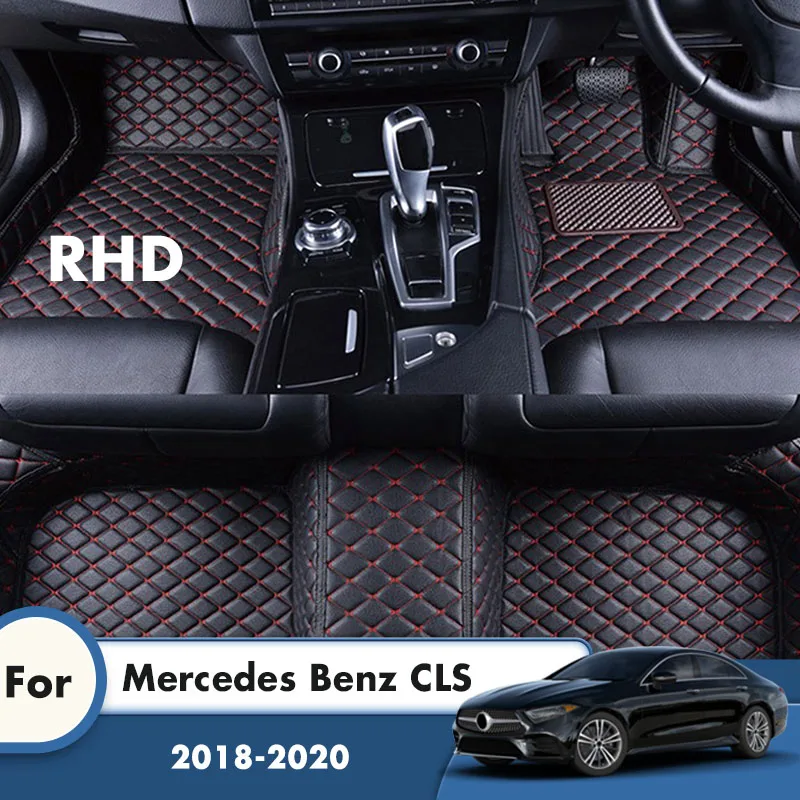 

Автомобильные коврики RHD для Mercedes Benz CLS 2020 2019 2018, Стайлинг под заказ, водонепроницаемые декоративные коврики, аксессуары для интерьера, крышка