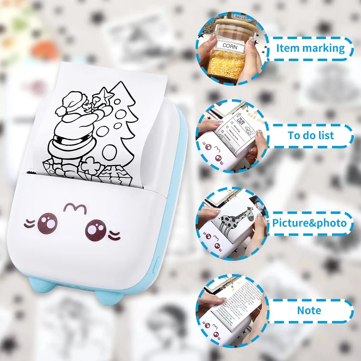 Thermal Paper HD Mini Labels Sticker Colors Photo Papers 56mm Rolls For PeriPage Paperang Meow Phomemo Niimbot Portable Printer