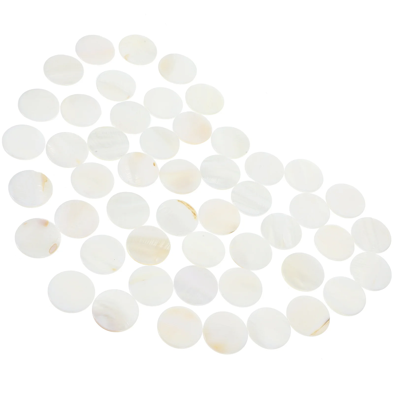 

50Pcs Natural Seashell Round Perforated Pieces DIY Jewelry Accessories for Earrings Wind- Catcher Hanging Pendant