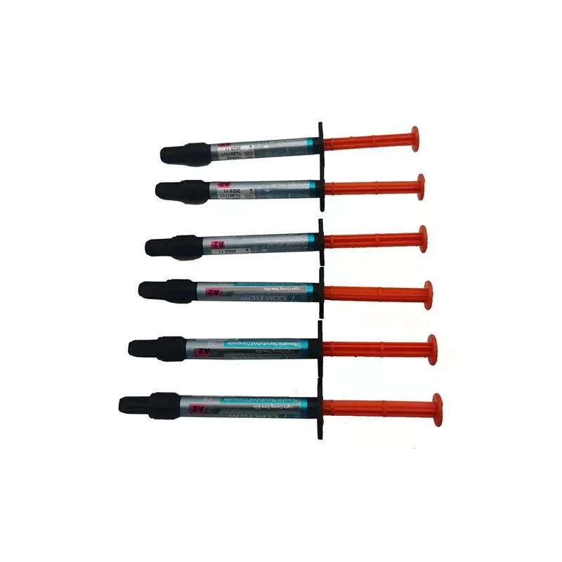 3/6PCS Resina fluida composita dentale A2A3 Nano ibrido Riparazione dei denti Resina fotopolimerizzante dentale Materiale fotopolimerizzabile orale
