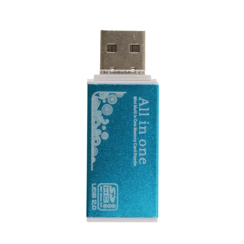 Nworld All in 1 Multimemory Card Reader Tiny Blue USB 2.0 Card Reader Adapter For Micro SD SDHC TF M2 MMC Laptop Accessories