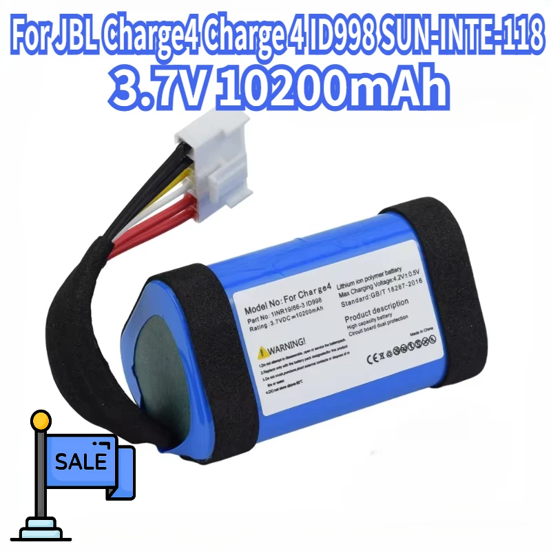 

3.7V 10200mAh High Capacity Speaker Battery For JBL Charge4 Charge 4 ID998 SUN-INTE-118 Loudspeaker Wireless Batteries