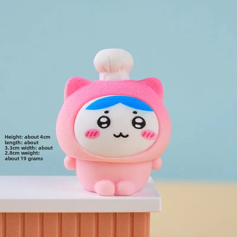 Kawaii Hachiwera Chef Cosplay Mini Figure Keychain Cartoon Doll Pendant, Fashion Backpack Charm Car Dashboard Ornament view 5