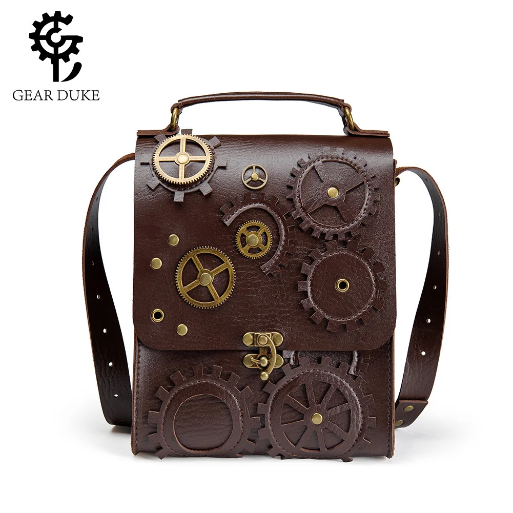 

2023 new bag Steampunk style women's One Shoulder Messenger Bag portable