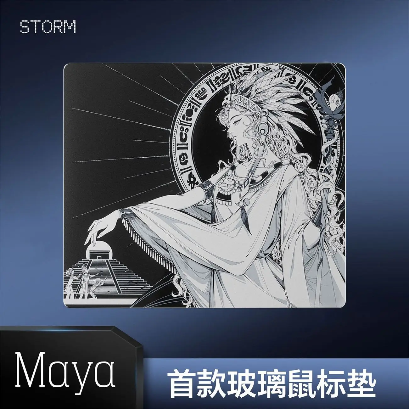 Glass Mouse Pad Jane Anime Animation Minimalist Surface Desk Mat Tempered UpgradeOffice Custom Gaming Accessories