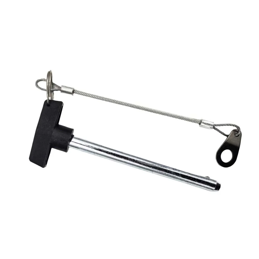 Steel T Style Seat Adjustment Pin with Lanyard for Home For Gym Benches Commercial Fitness Equipment 142mm Long 9.5mm Wide