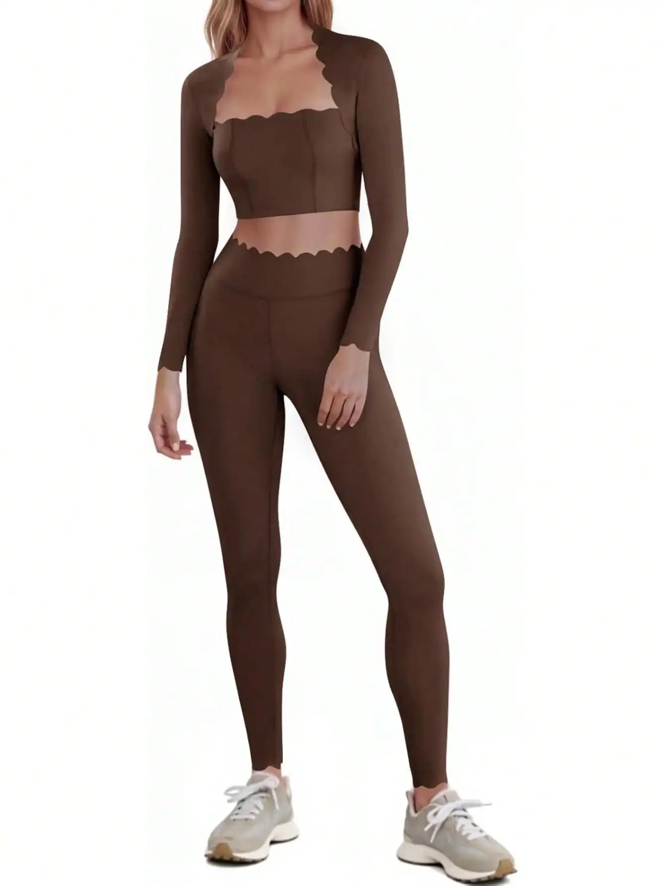 

Комплекты для тренировок из двух предметов для женщин, леггинсы с завышенной талией и укороченные топы, одежда для активного отдыха в тренажерном зале, йоге