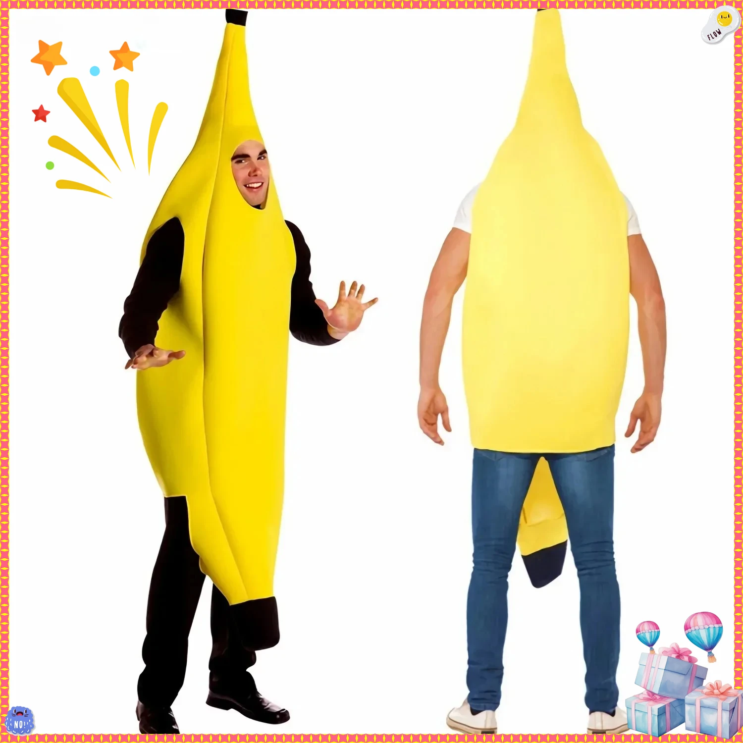 Carnival Clothing Men Cosplay Adult Fancy Dress Funny Sexy Banana Costume Novelty Halloween Christmas Carnival Party Decorations
