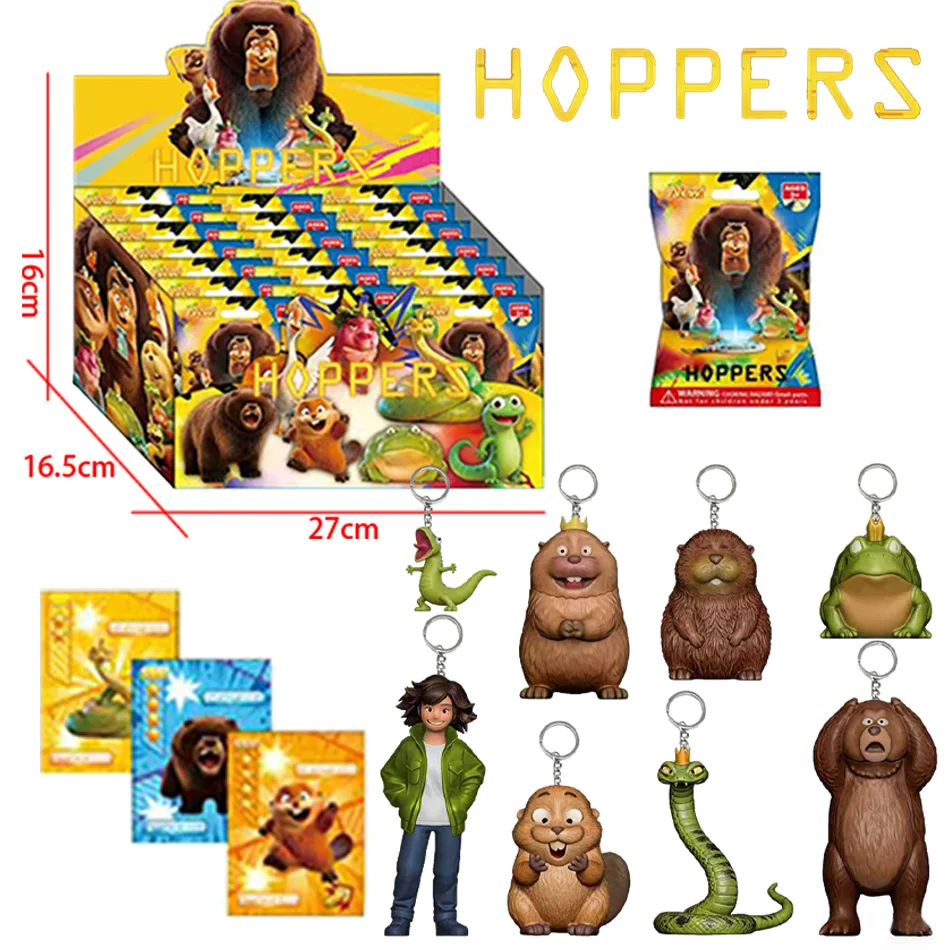 New Anime Hoppers blind box lizard Mabel/King George/Mayor Jerry Cute Funny Action Figure Figurine Model Doll Toy Gift for Kids