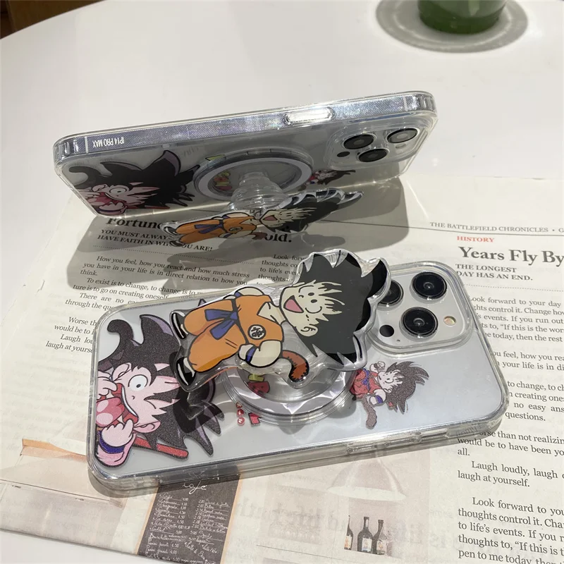 

Luxury Dragon Ball Z Magnetic Wireless Charging Case For Magsafe For iPhone 16 15 12 13 14 Pro Max Clear Silicone Soft Cover