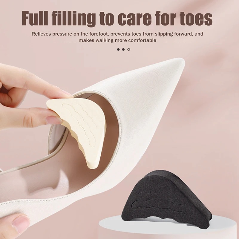 【L】Memory Foam Toe Plug Soft Half Insoles Reusable Toe Sponge Filler Insert For Shoes Adjustable Too Big Foot Brace Pads Unisex