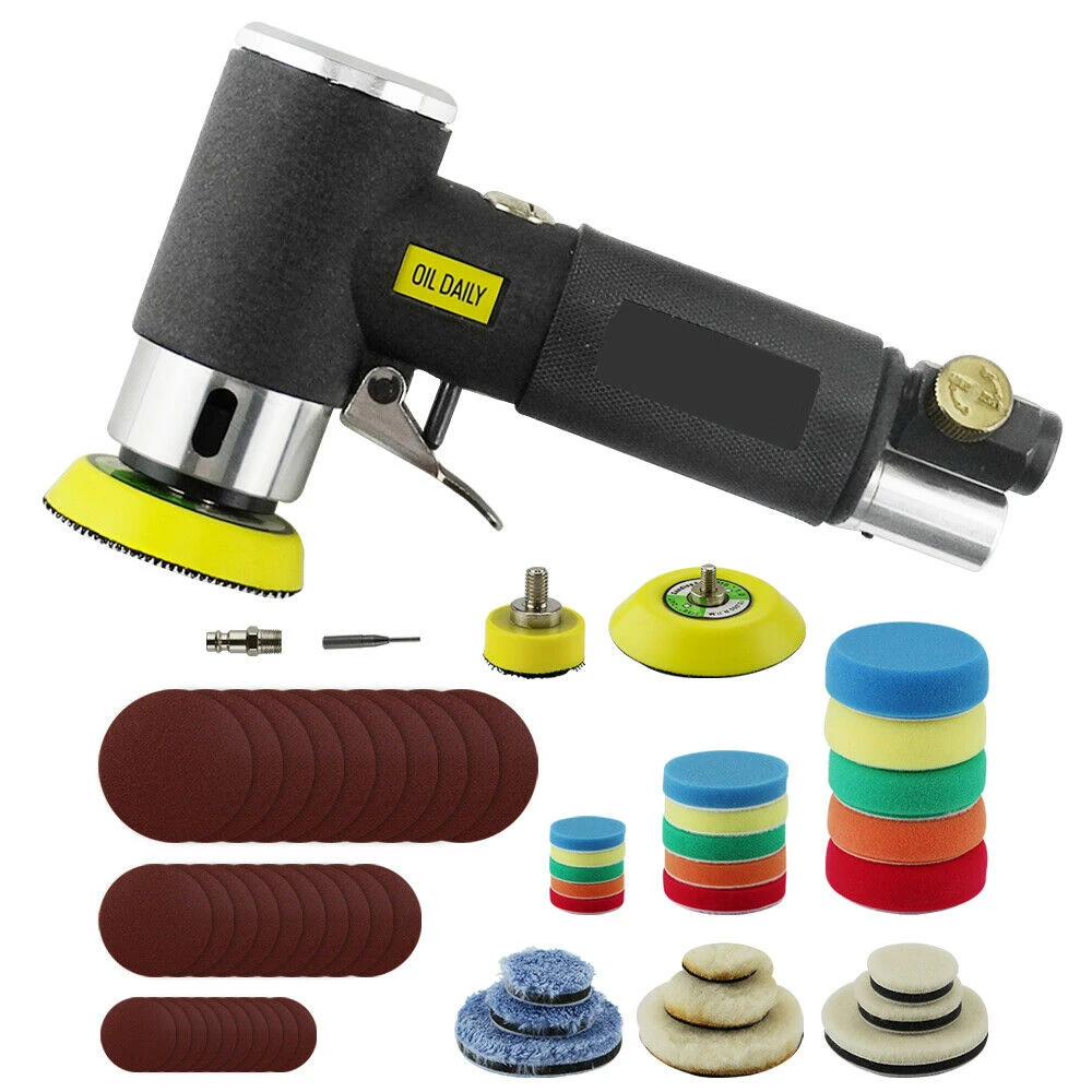 

Mini Air Sander 1" 2'' 3'' Dual Action Random Orbital Sander Car Polisher Buffer