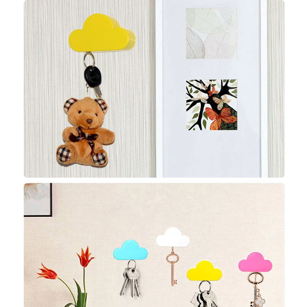 

Magnetic Key Holder ABS Cloud Shaped Wall Mounted Keychain Storage Simple Use Strong Adhesive Eco Friendly Great Gift