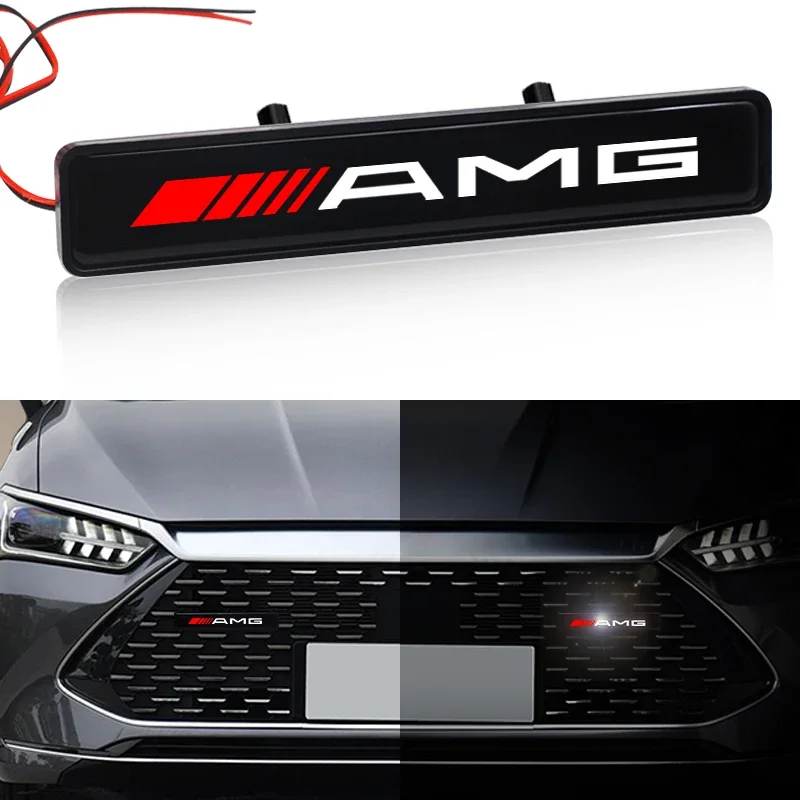 AMG Car Front Cover Grille Lamp Emblem Decor Lightings LED light for Mercedes Benz Amg W205 W211 W204 W212 W213 W203 W176 W221