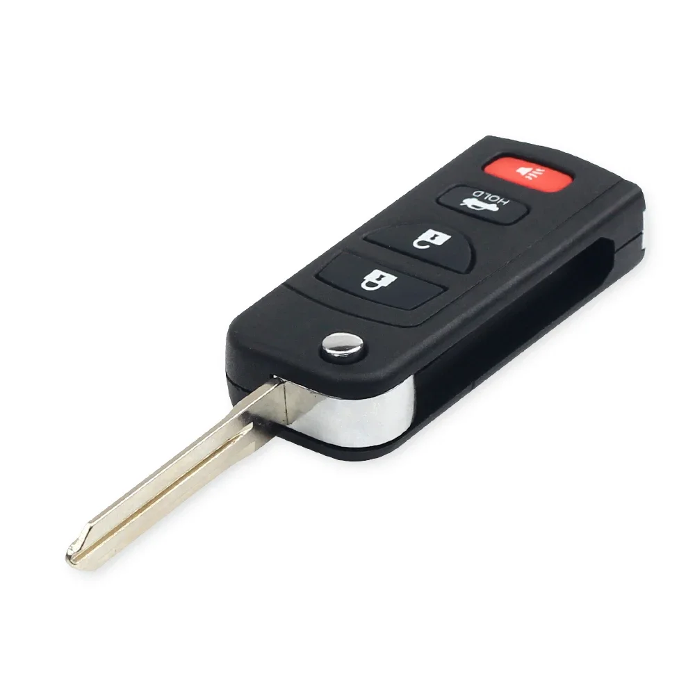 KEYYOU 1PCS Modified 3/4 Buttons Folding Car Key Shell For Nissan Infiniti Xterra Frontier Muranon PATHFINDER TITAN