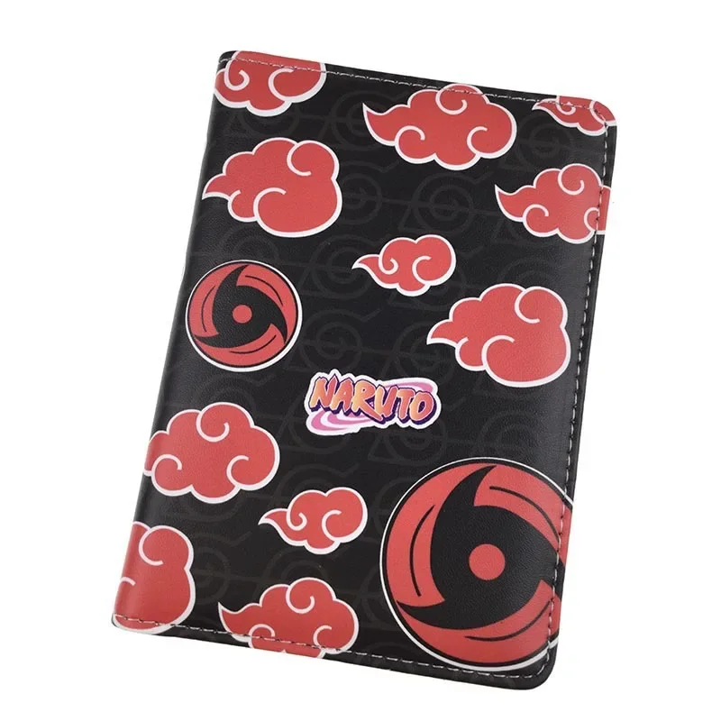 NARUTO Akatsuki Passport Cover PU Leather Man Women Travel Passport Holder with Credit Card Holder Case Wallet Protector Cover