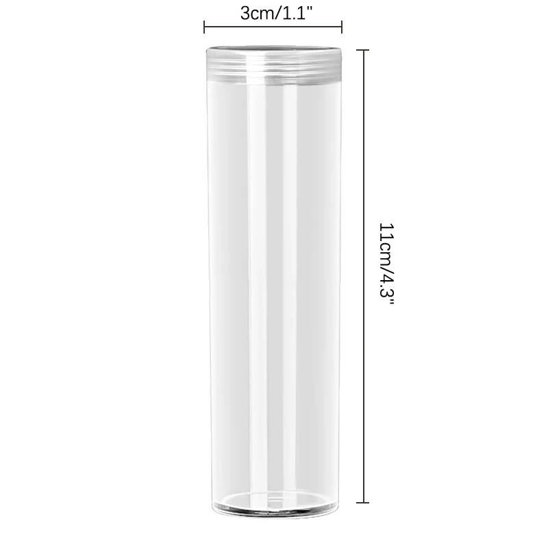 Coin Storage Tube Penny Coin Capsules Tube Coin Organizer For Coin Collection Protection Tube Boxes Container