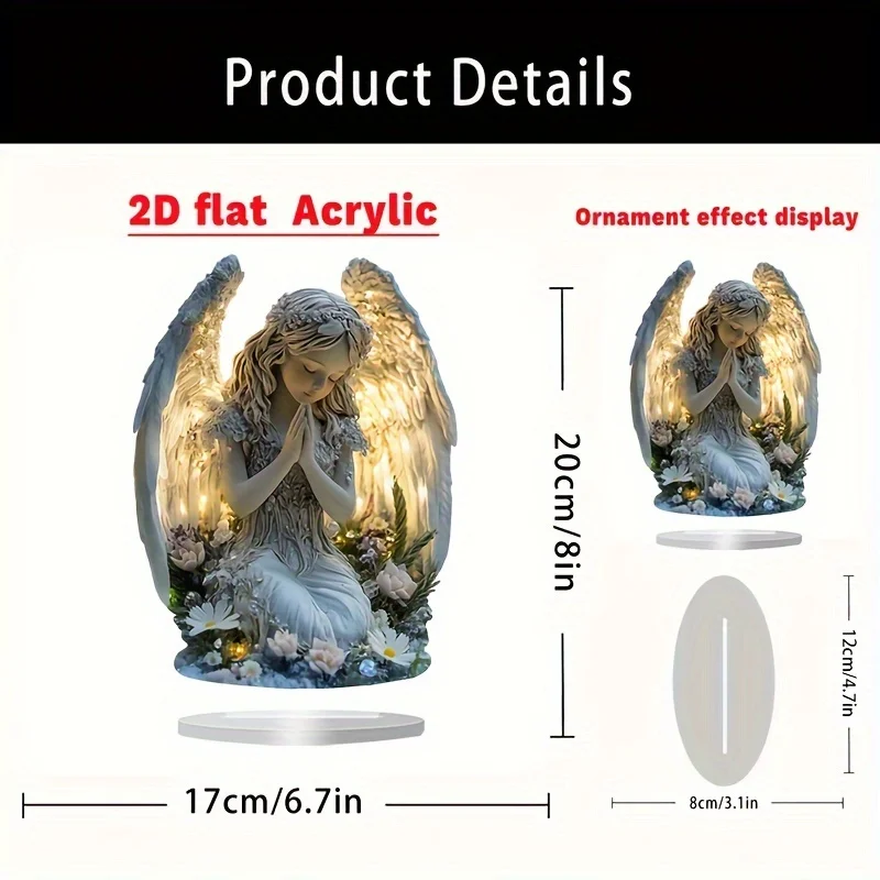Prayer Angel Acrylic Ornament/Calm and Warm Tabletop Decor/The Perfect Gift for Home
