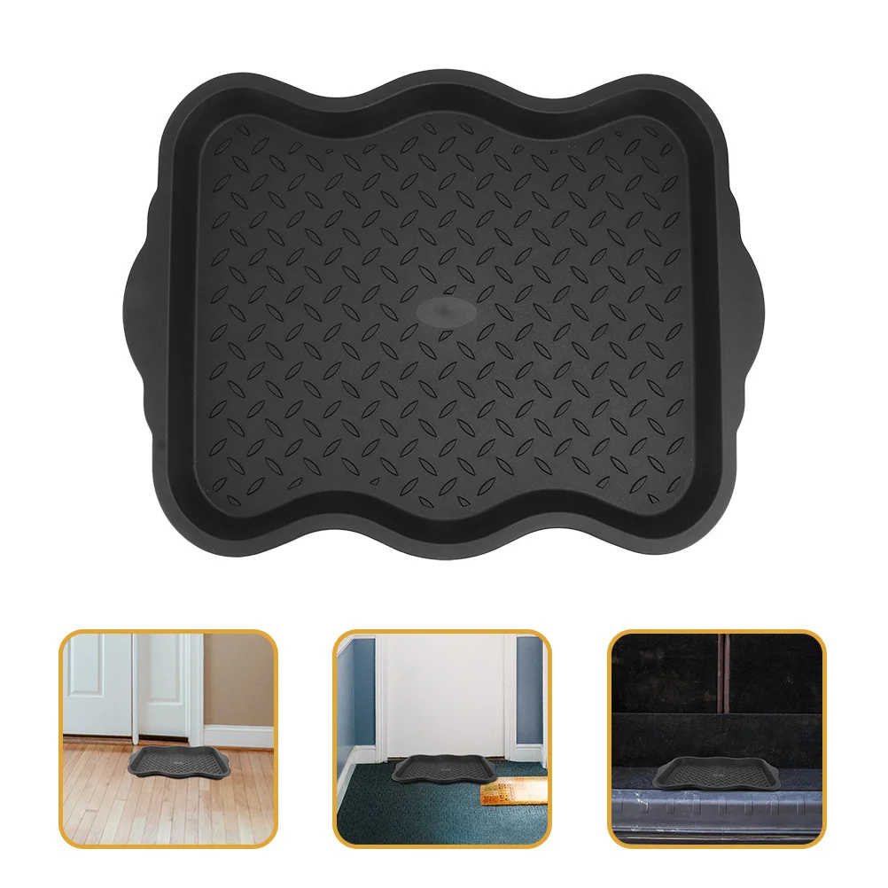

2pcs Shoe Trays Multi-Purpose Plastic Boot Tray Mat Entryway Indoor Outdoor Mud Water Containment Floor Protector Household