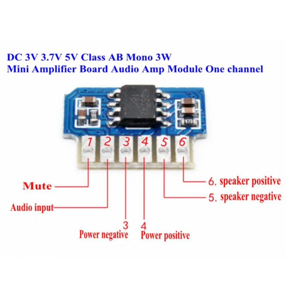 Módulo amplificador de potencia Mono NS8002, 5/10 piezas, 3W, sistemas de Audio estéreo de bajo voltaje, DC3-5V