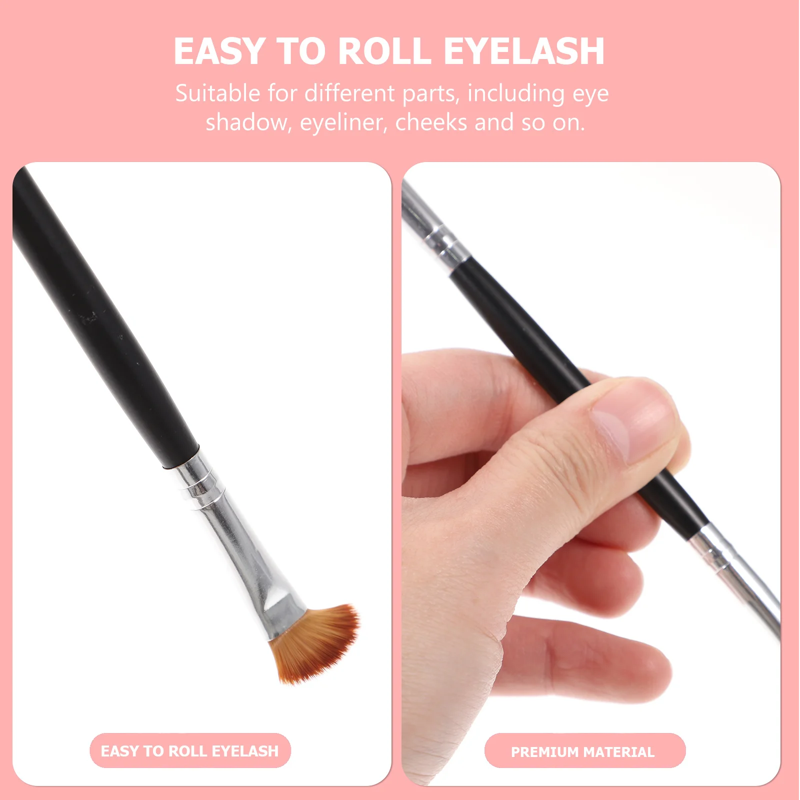 

1Pcs Eye Shadow Brush Powder Brush Premium Synthetic Soft Silver Handle Makeup Tool for Face Cheeks Eyes Makeup Tools