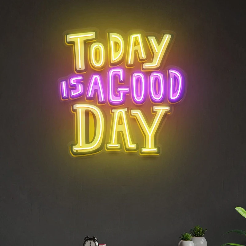 

Today Is A Good Day LED Neon Sign Home Room Wall Hang Decoration Wall Decor Personalised Neon Sign Custom Neon Light