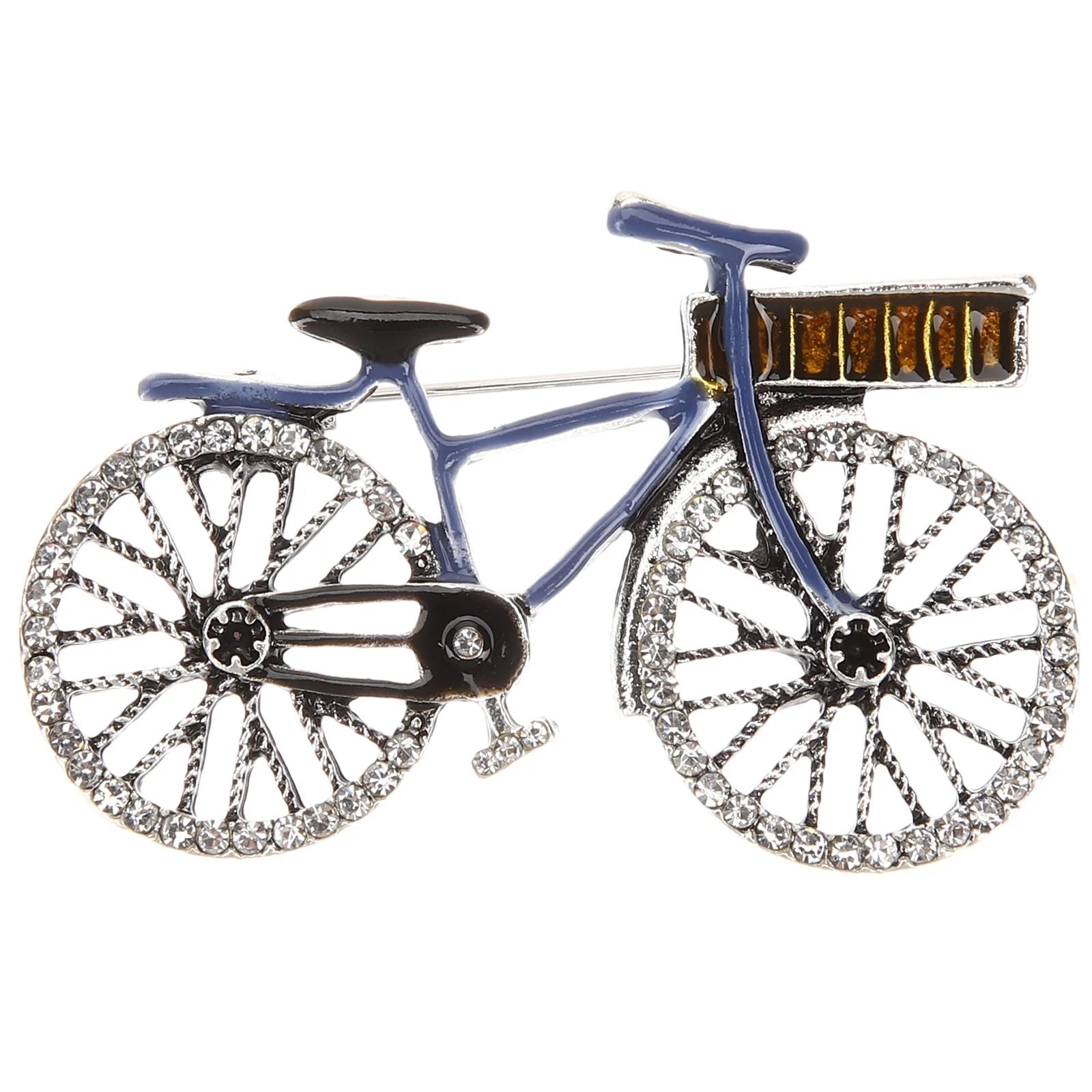 Rhinestones Bicycle Brooch Women's Clothing Pin Alloy Anniversary Gifts for Her