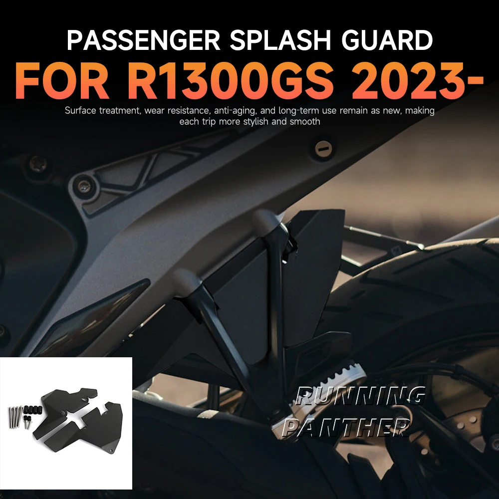 

NEW For BMW R1300GS/R 1300 GS/r1300gs 2023 - Motorcycle Rear Seat Foot Pedal Mudguard Fender Cover & Passenger Splash Guard