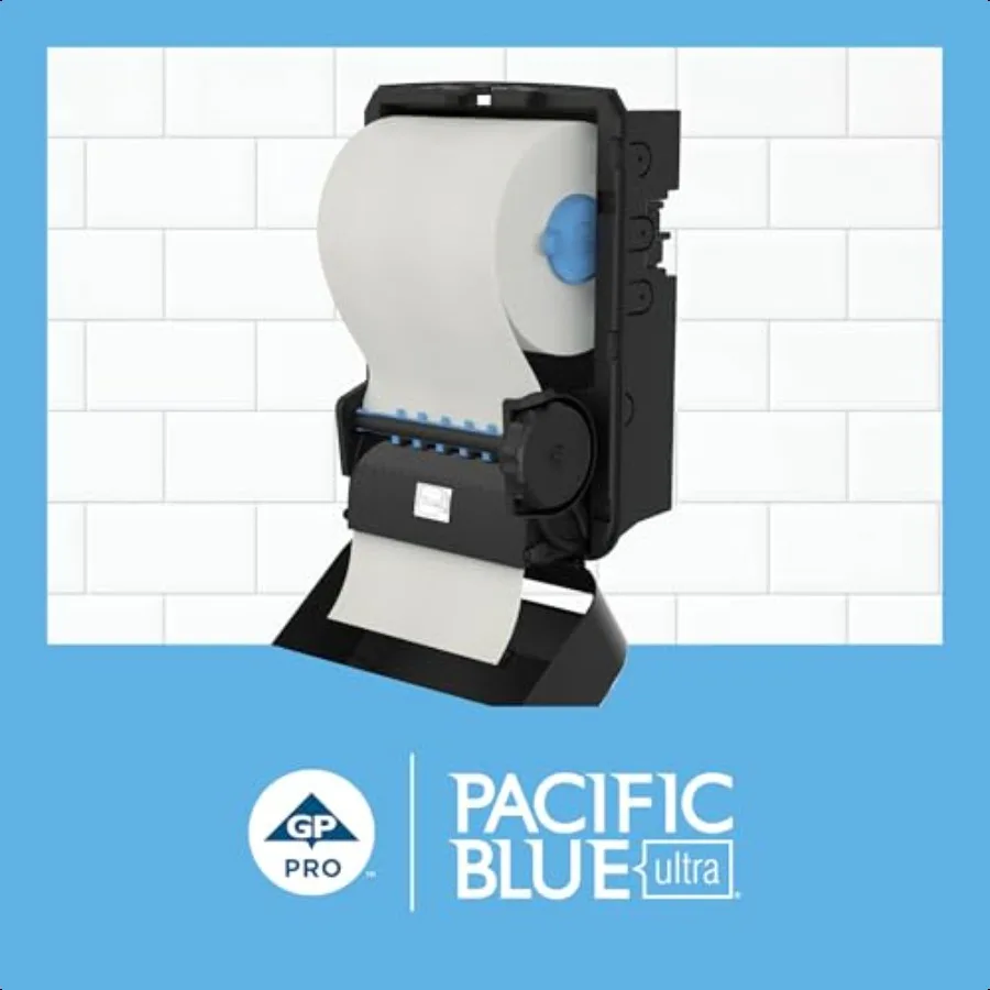 Pacific Blue Ultra 8 Rotoli di asciugamani di carta riciclata ad alta capacità di GP PRO GeorgiaPacific Bianco 26491 1 150 piedi lineari per rotolo 3