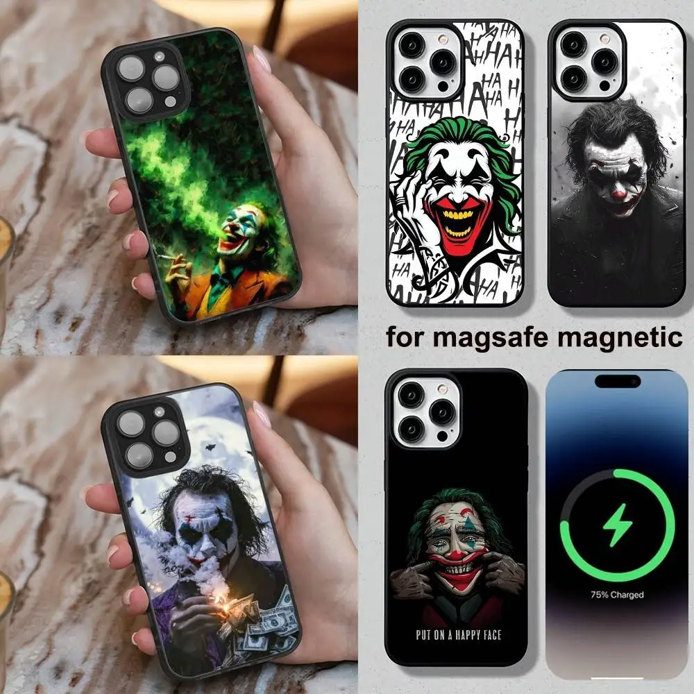 

Cool J-Jokers C-Clown Phone Case For iPhone 16,15,14,13,12,11,Plus,Pro,Max,Mini Soft Magesafe Magnetic Wireless Charge