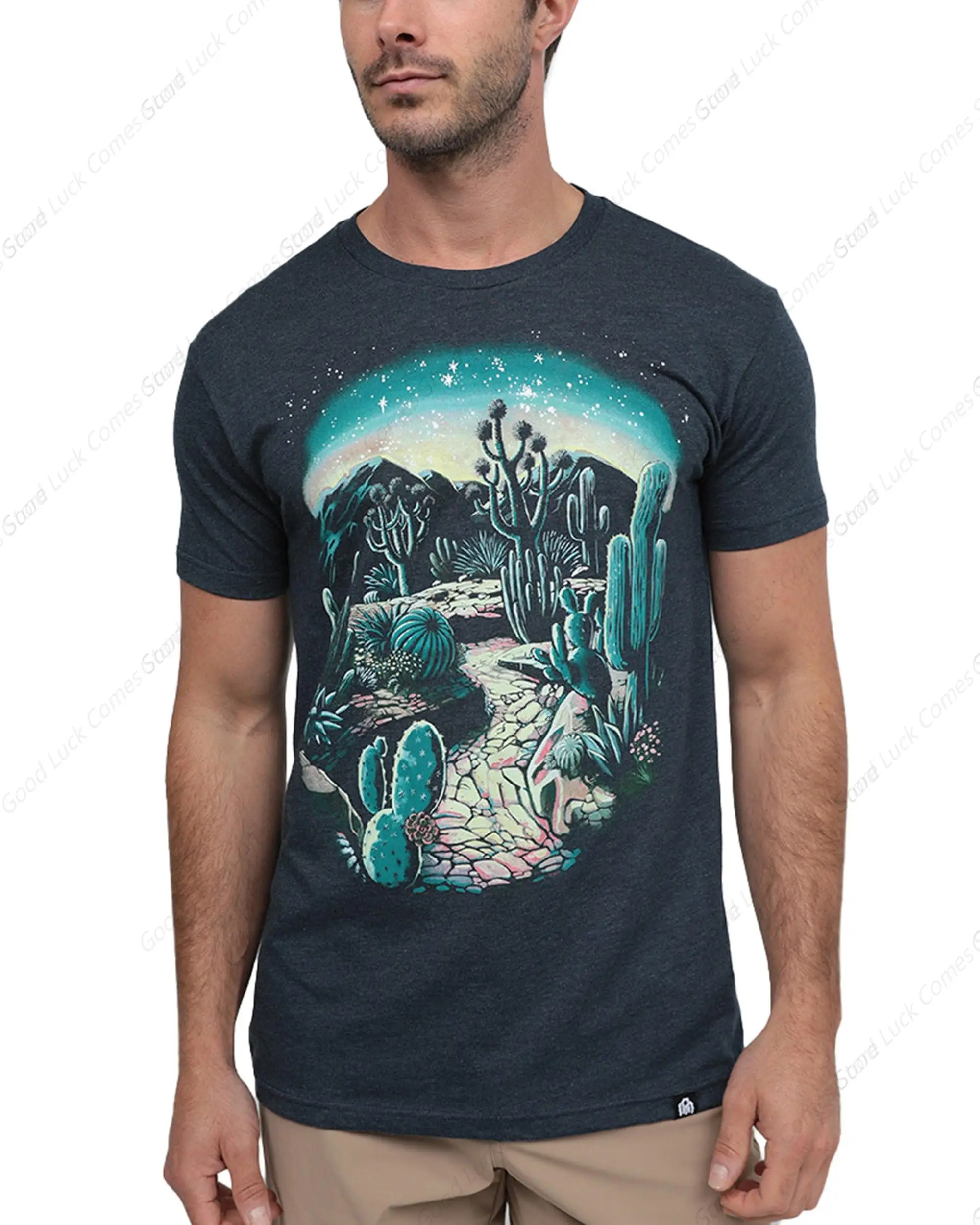 Prickly Palette Men's Tee Nature Themed Graphic T-Shirts Cool Casual Clothes Men Clothing