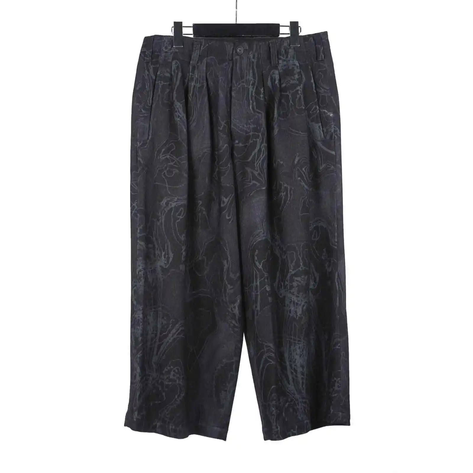 

TOP-YAMAMOTO original black retro jacquard casual pants for women new loose and versatile wide-leg pants