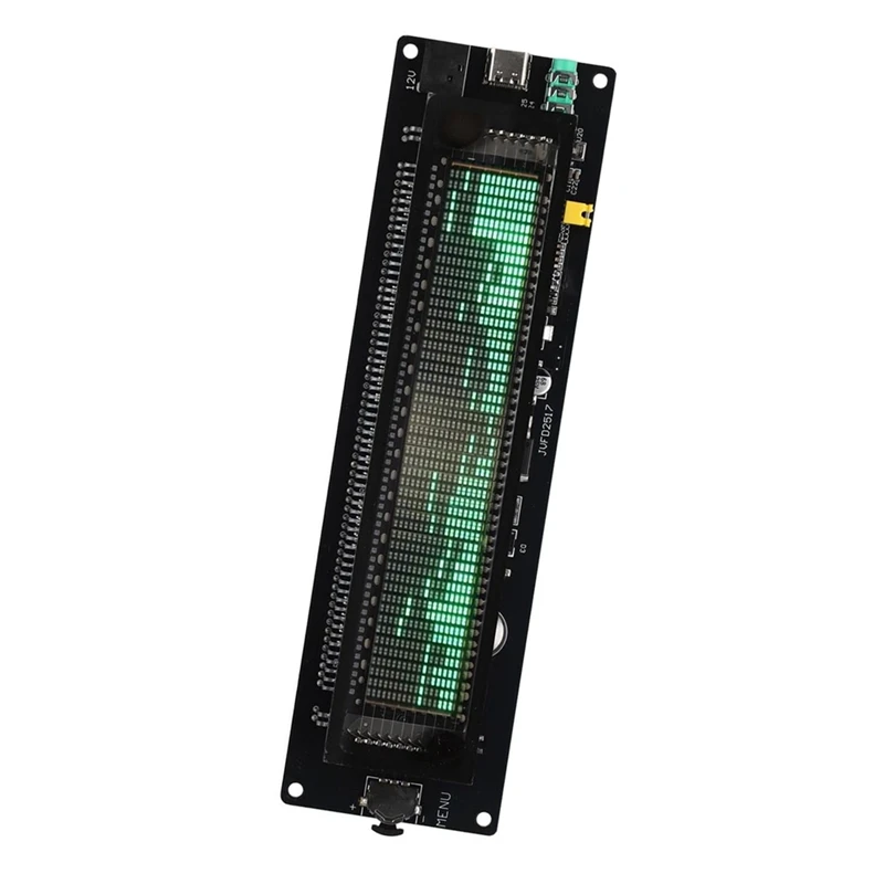 Audio Analyzer Board with VFD Display, Resolution Music Clock Display with 3.5mm AUX/MIC Input-JVFD2517 (Narrow)