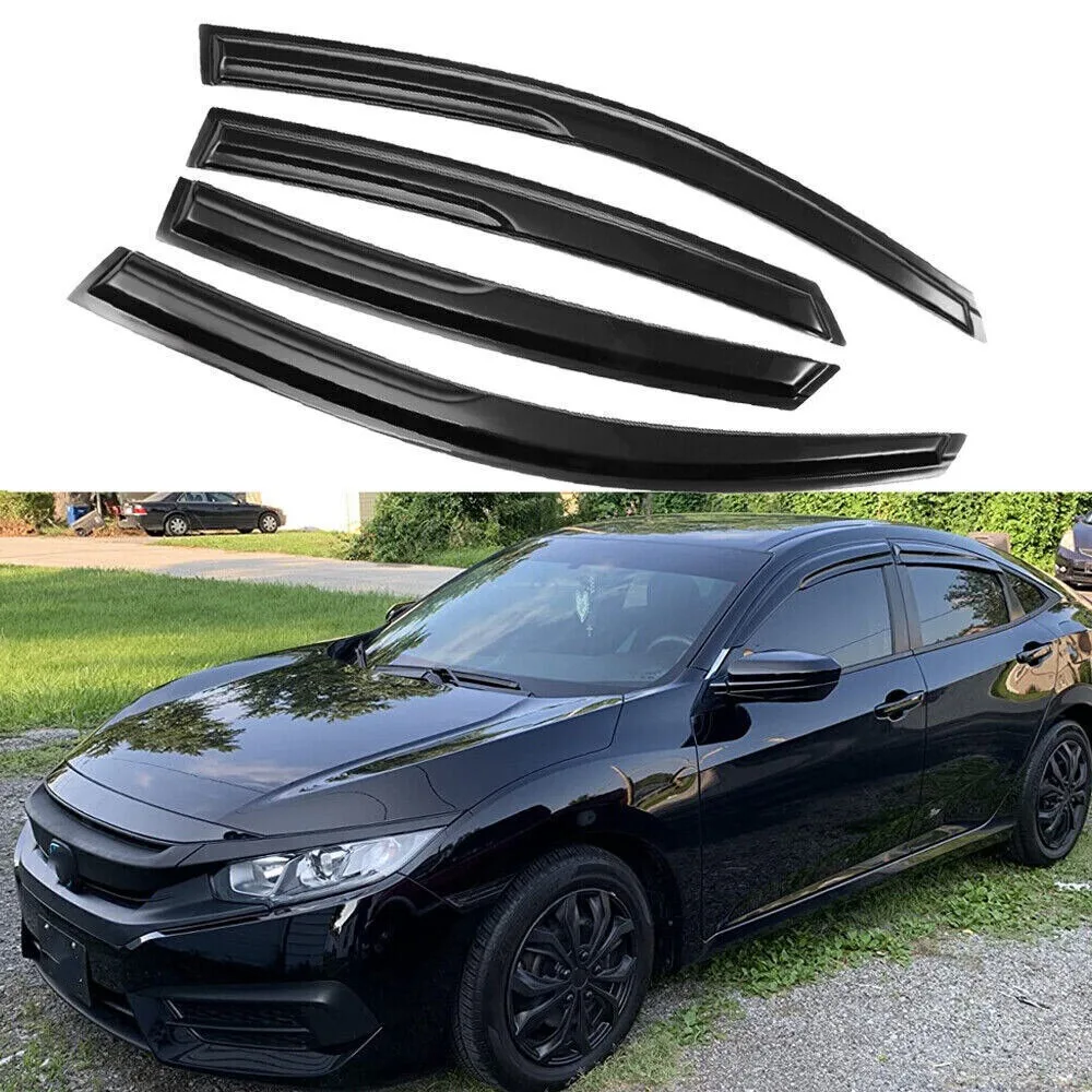 

For 2016-2020 Honda Civic 10TH Sedan Window Visor Vent Sun Rain Guards