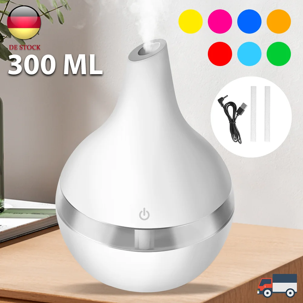 5V Electric Humidifier 300ML Aroma Air Diffuser Colorful Luminous Air Humidifier USB Mini Mist Maker