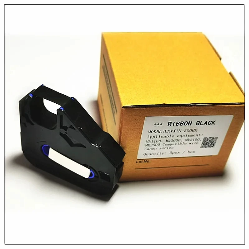 Compatible Black Cartridge DR-12BI Ink Ribbon for Typewriter Cable ID Printer m-1pro 11,mk2500,m-1pro,mk2100, mk2600