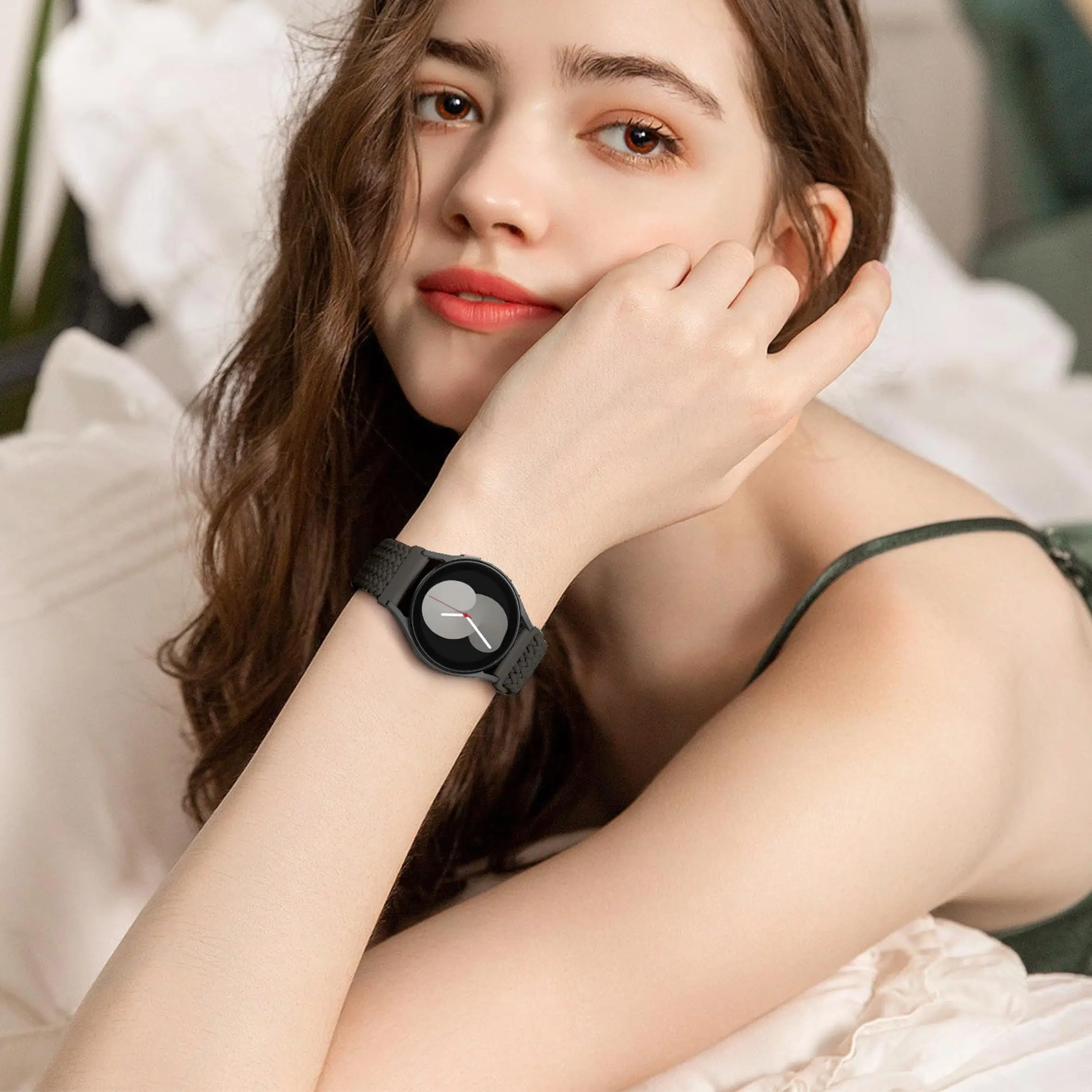 Плетеный ремешок 20 мм 22 мм для Samsung Galaxy Watch 6/5/4, часы 4/6, классический эластичный нейлоновый браслет Galaxy Watch 5pro/Active 2