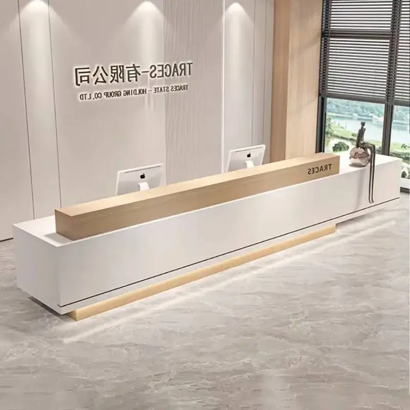 Glamour Counter Elegant Bar Cashier Cabinet Delicacy Fashion Simple Reception Desks Unique Beauty Mostrador Office Furniture