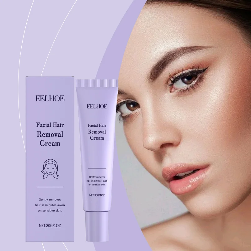 

Gentle Facial Hair Removal Cream - Sensitive Skin Formula For Upper Lip Chin Sideburns, Moisturizing & Non-Irritating