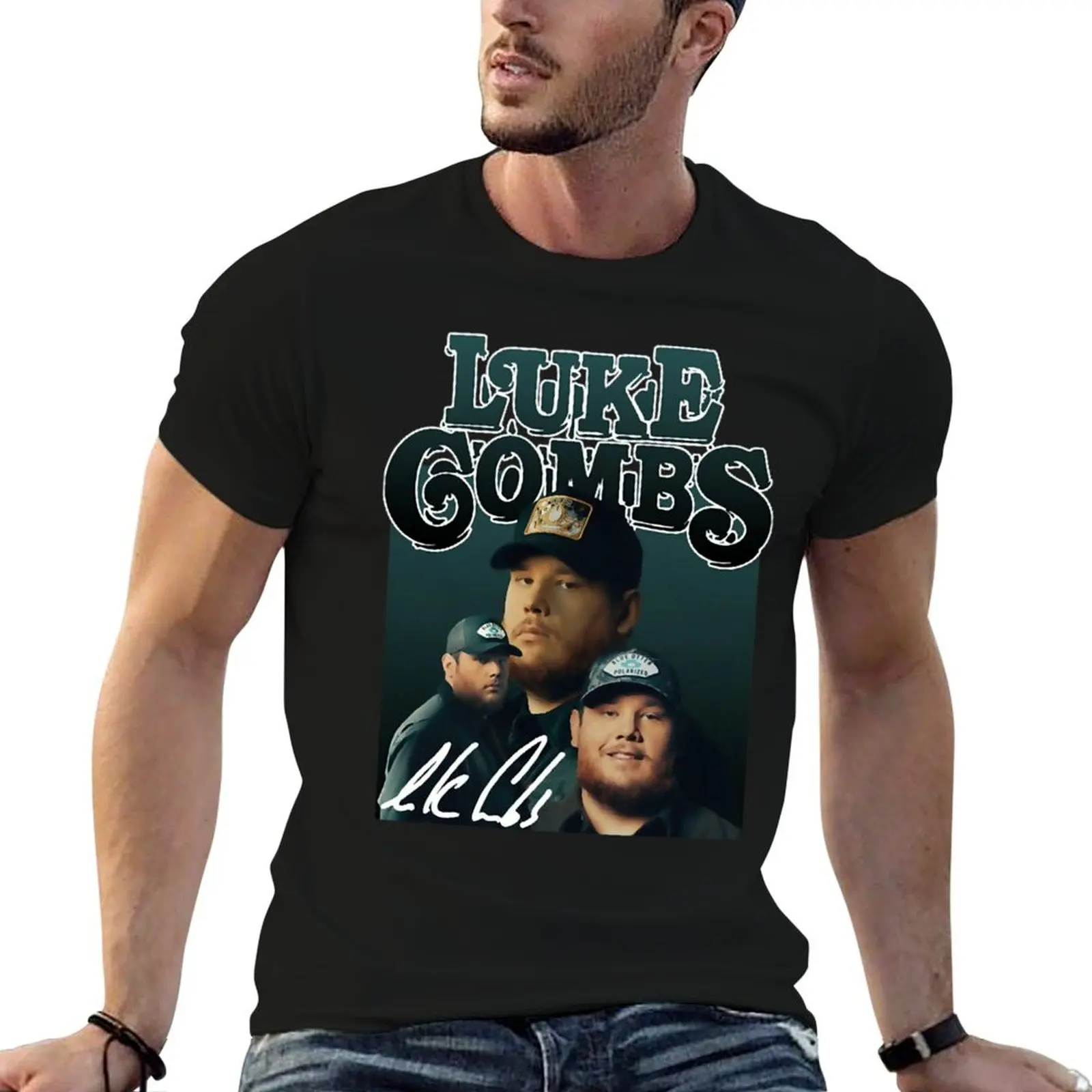 Luke music Combs 80s Vintage Style T-Shirt Plus Size Summer Casual T-Shirt