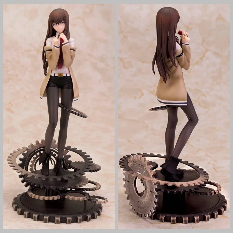 25.5CM Steins Gate‌ Anime Character Makise Kurisu Two-dimensional Girl Model Ornaments Boxed Figures Statue Collection Toy Gifts