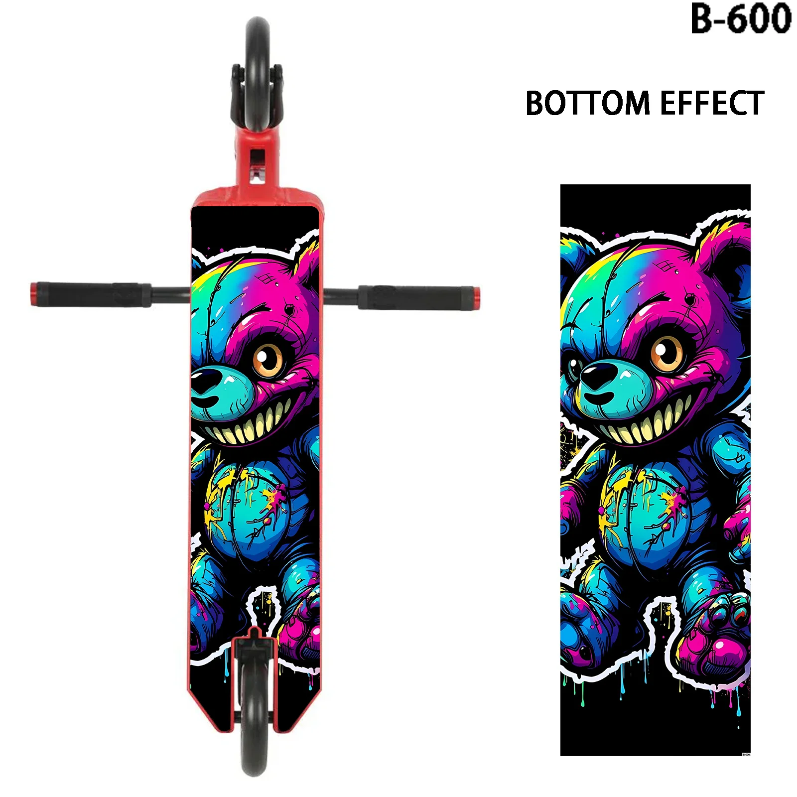 

1 personalized dark bear scooter sticker, scooter DIY decorative sticker/suitable for scooter/portable folding scooter/heavy