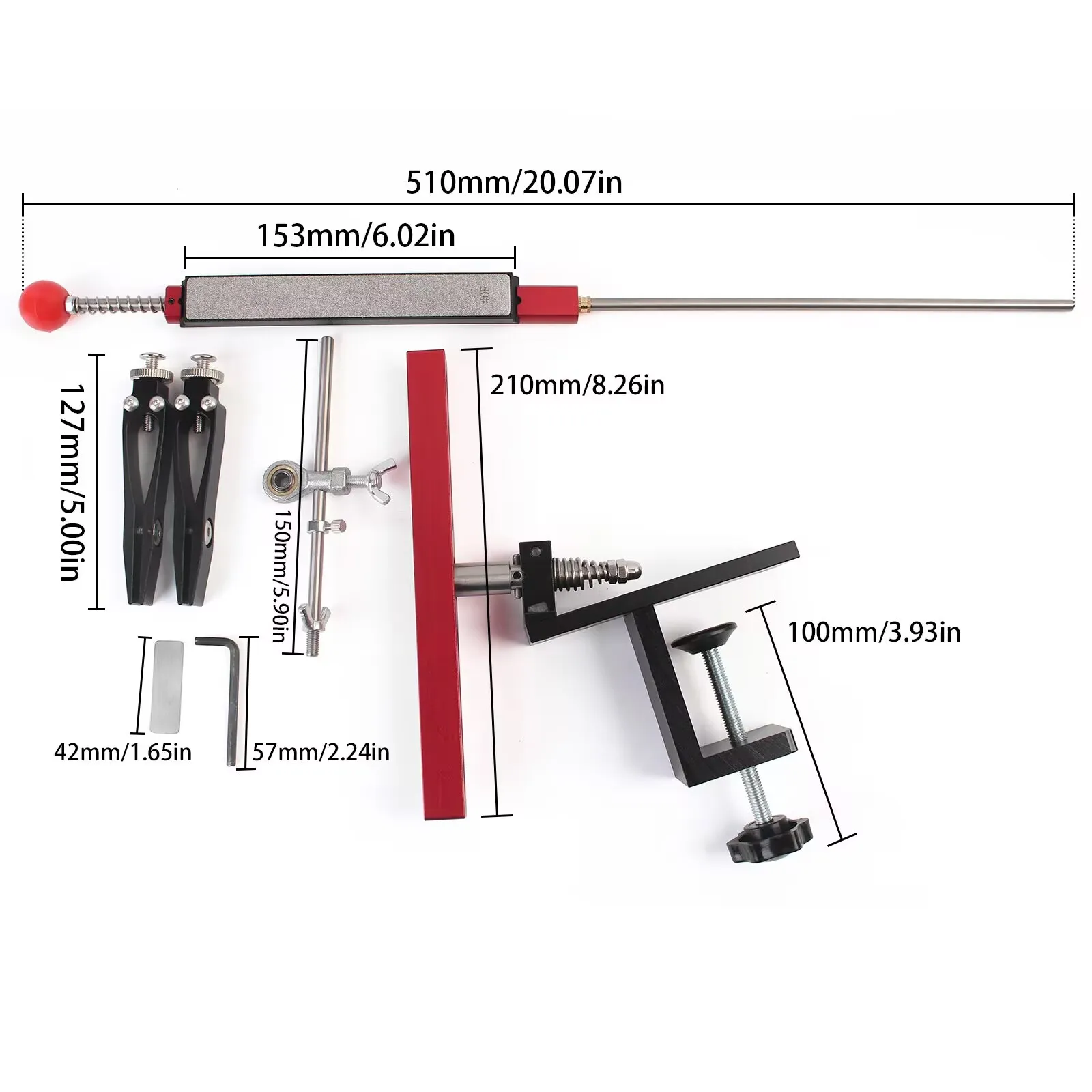 Professional Knife Sharpener with 80# Whetstones, 360° Rotation Flip Design Fixed-Angle For Kitchen Chef Knife Sharpening Kit