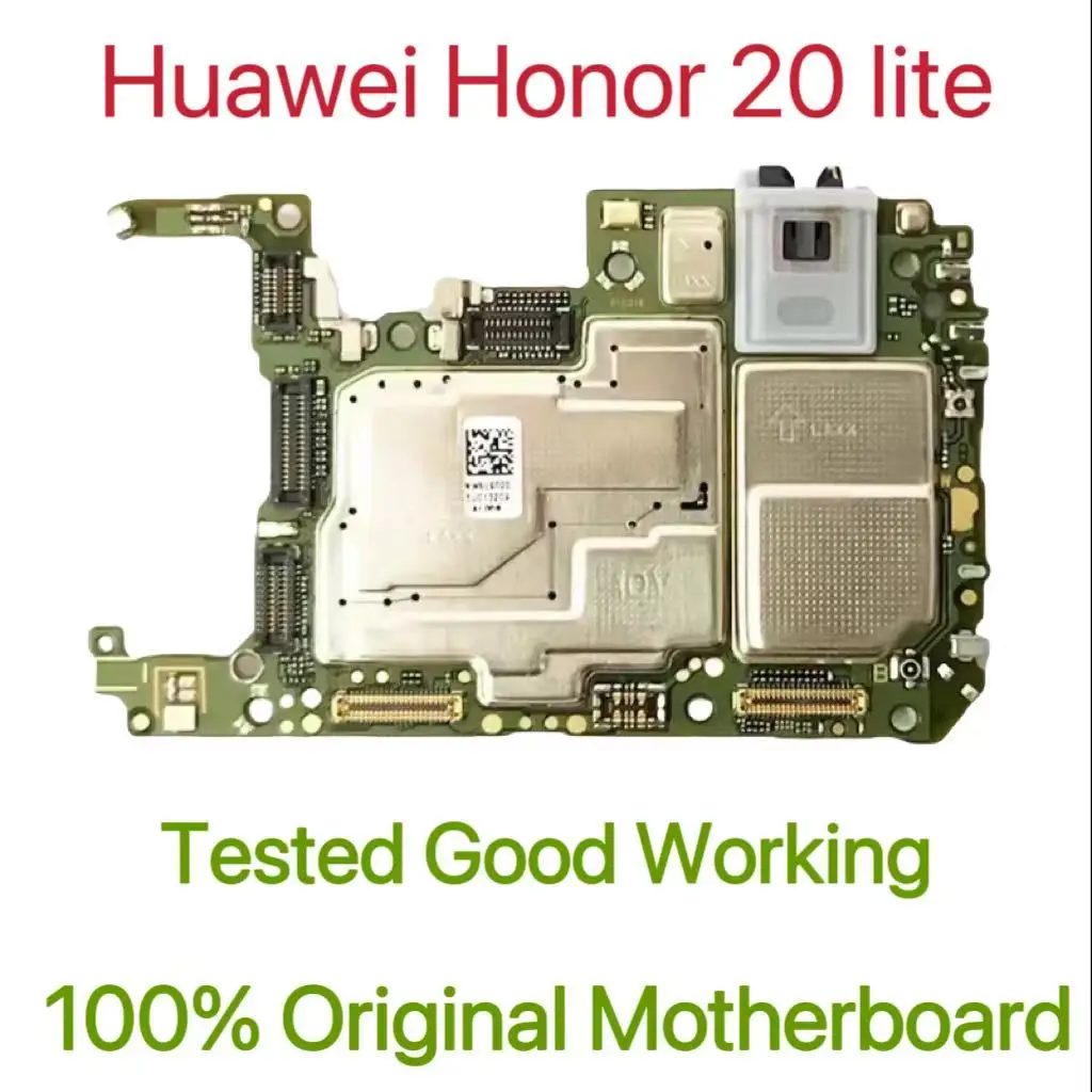 Original Unlocked Main Board For Huawei Honor 20 lite Mainboard Motherboard Unlocked With Chips Circuits Flex Cable