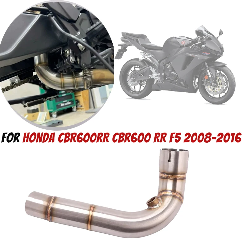 

Motorcycle Exhaust Front System Escape moto Modified Middle Link Pipe Tube For Honda CBR600RR CBR600 RR F5 2008-2016 years